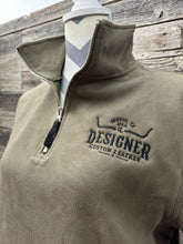 Load image into Gallery viewer, Ladies 1/4 Zip Pullover Sweatshirt w/ Black Logo and Pockets
