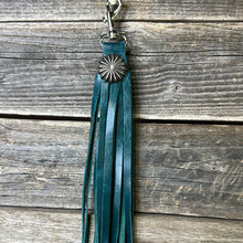 Load image into Gallery viewer, Teal Tassel with Concho
