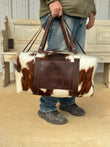 Large Fluffy Tri Color Duffle Bag