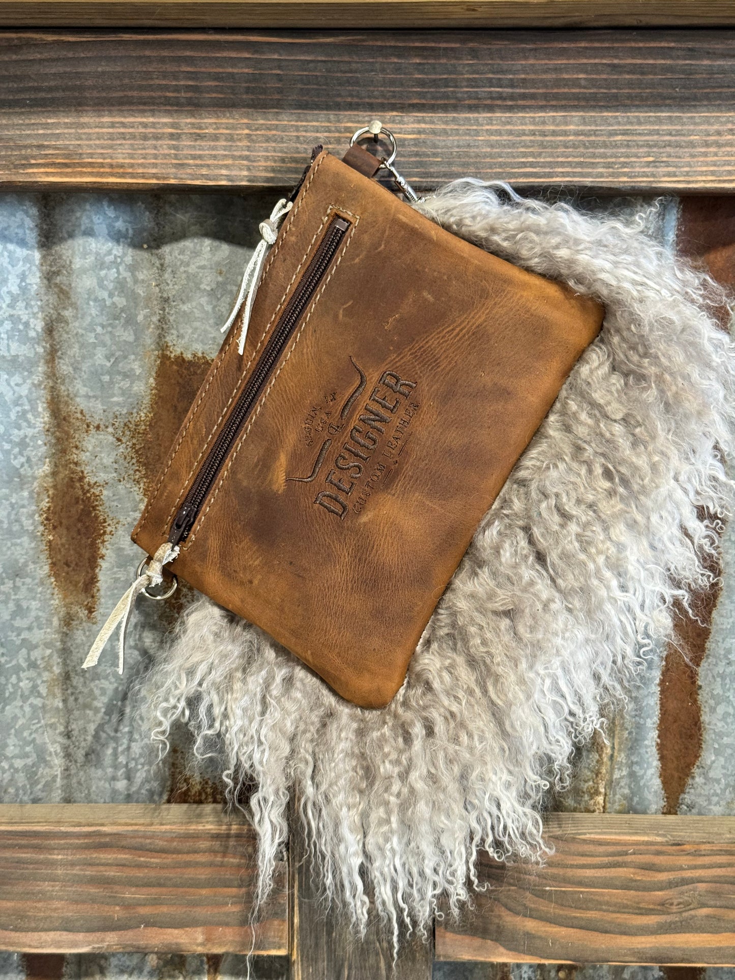 Taupe Lamb Mother Bucker w/DCL Concho