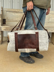 Large Grey Brindle Duffle Bag