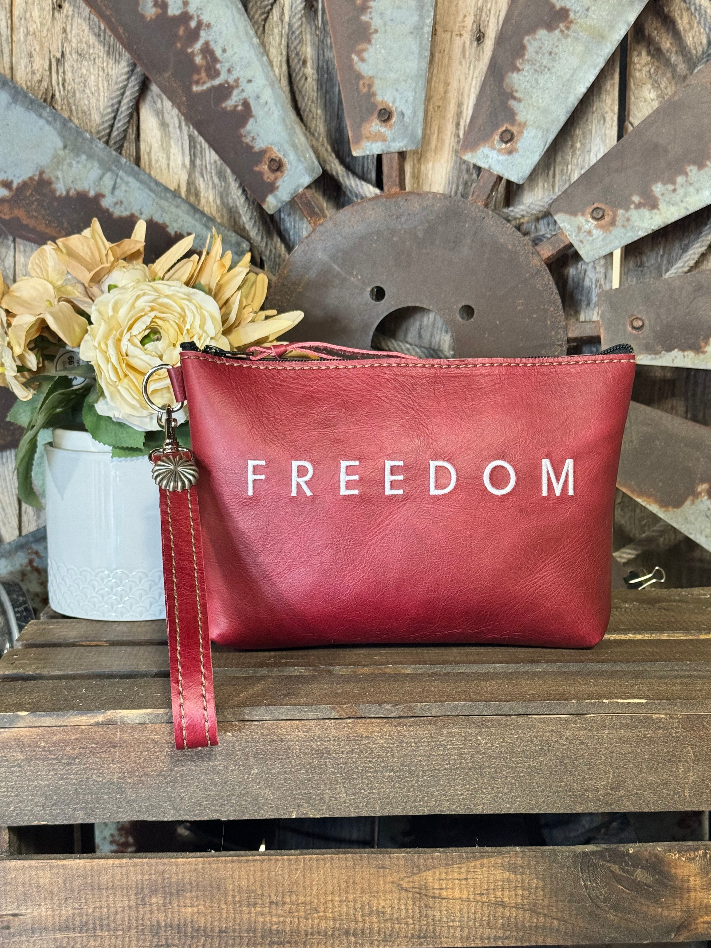 FREEDOM Makeup Bag- Red