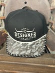 Black with Silver Acid Wash Hat