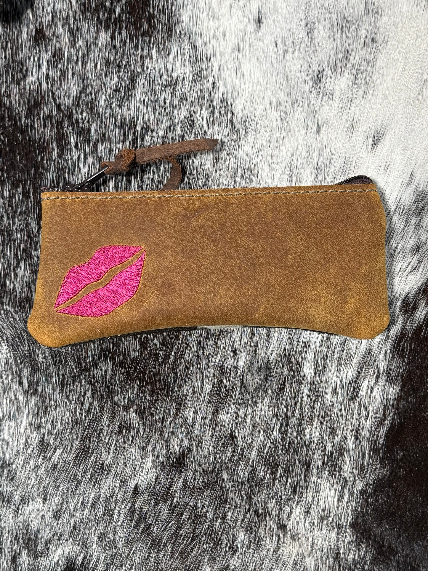 Pink Lip Cosmetic Bag