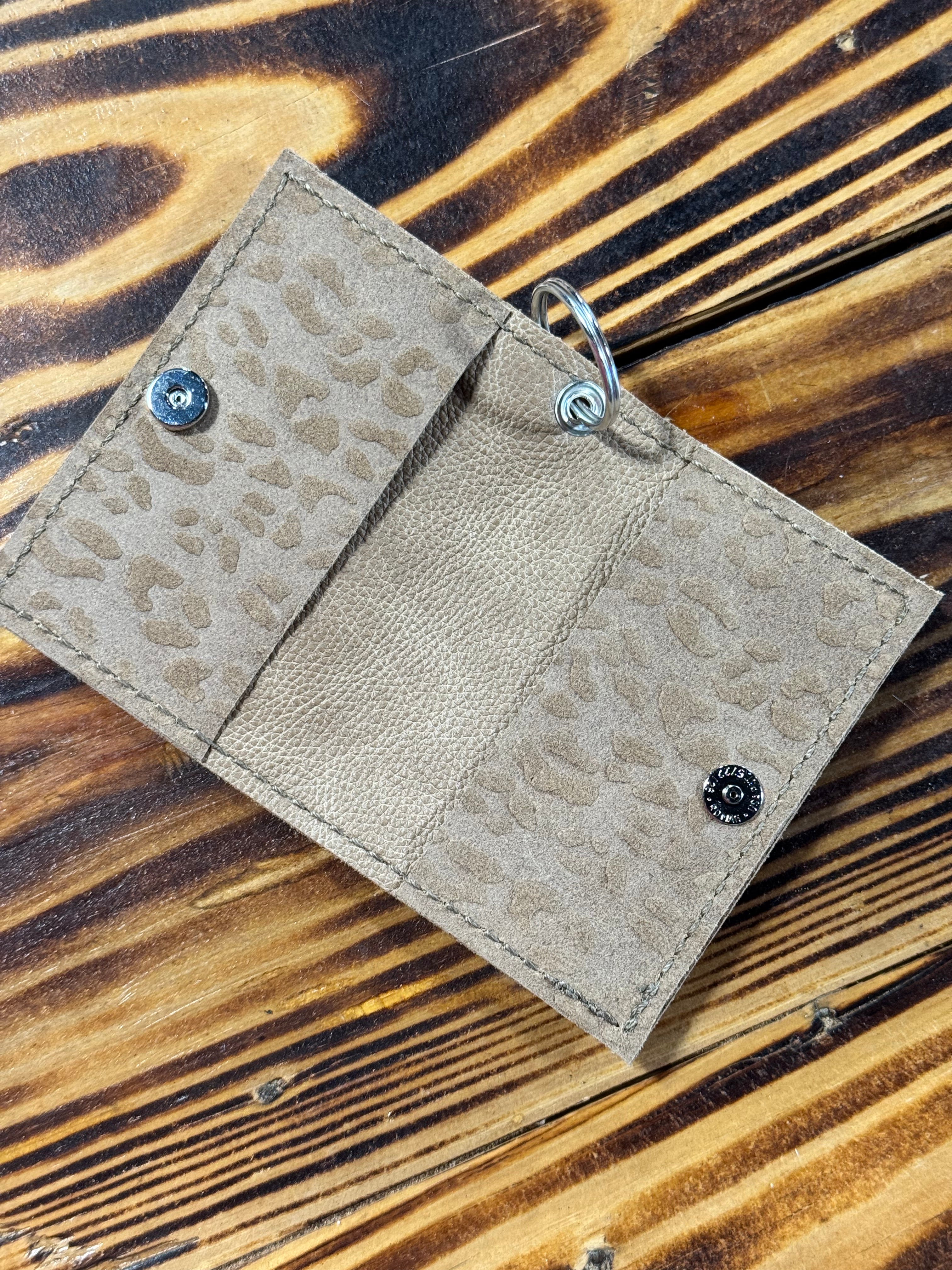 Camel Leopard Card Holder