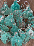 Mystery Turquoise Acid Wash Key Tag