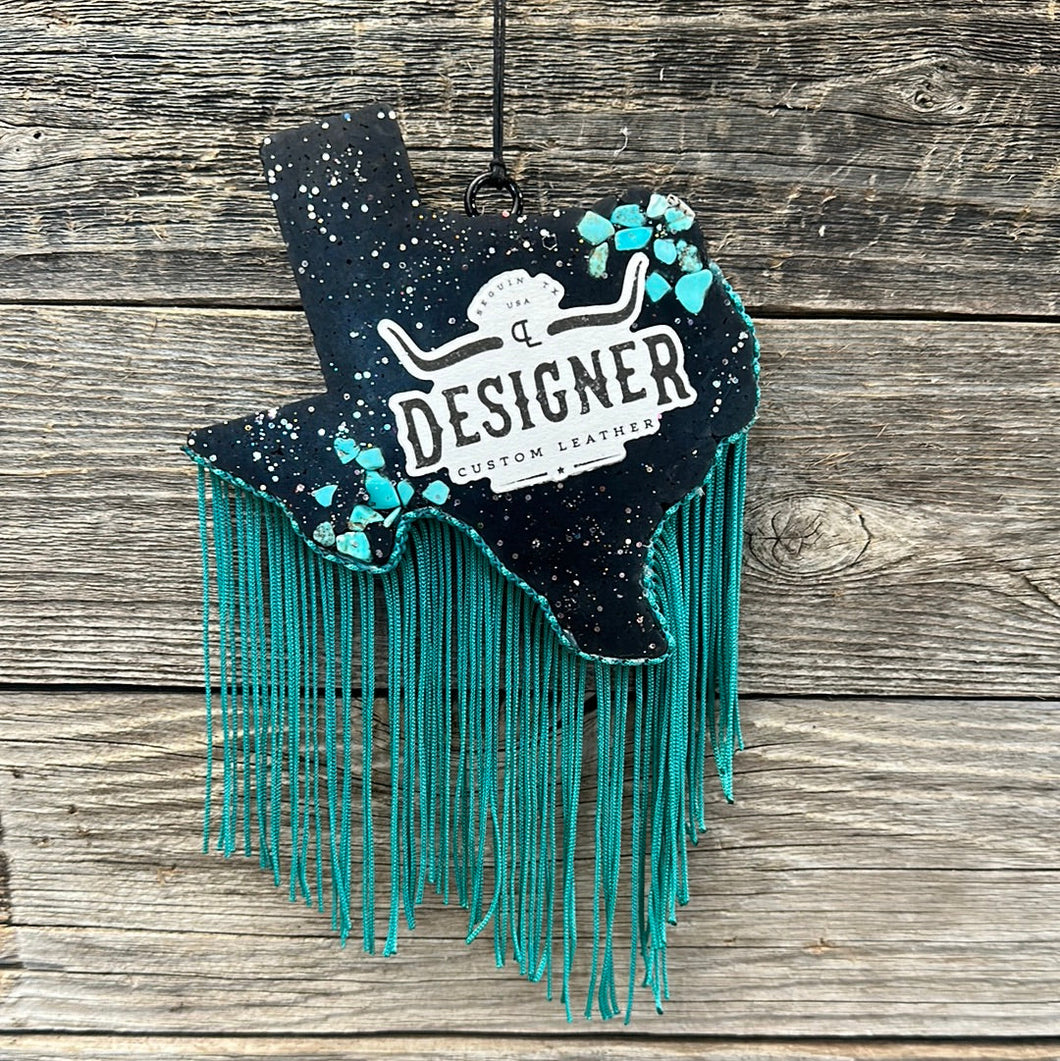 Black and Turquoise Freshy- Learher Scent