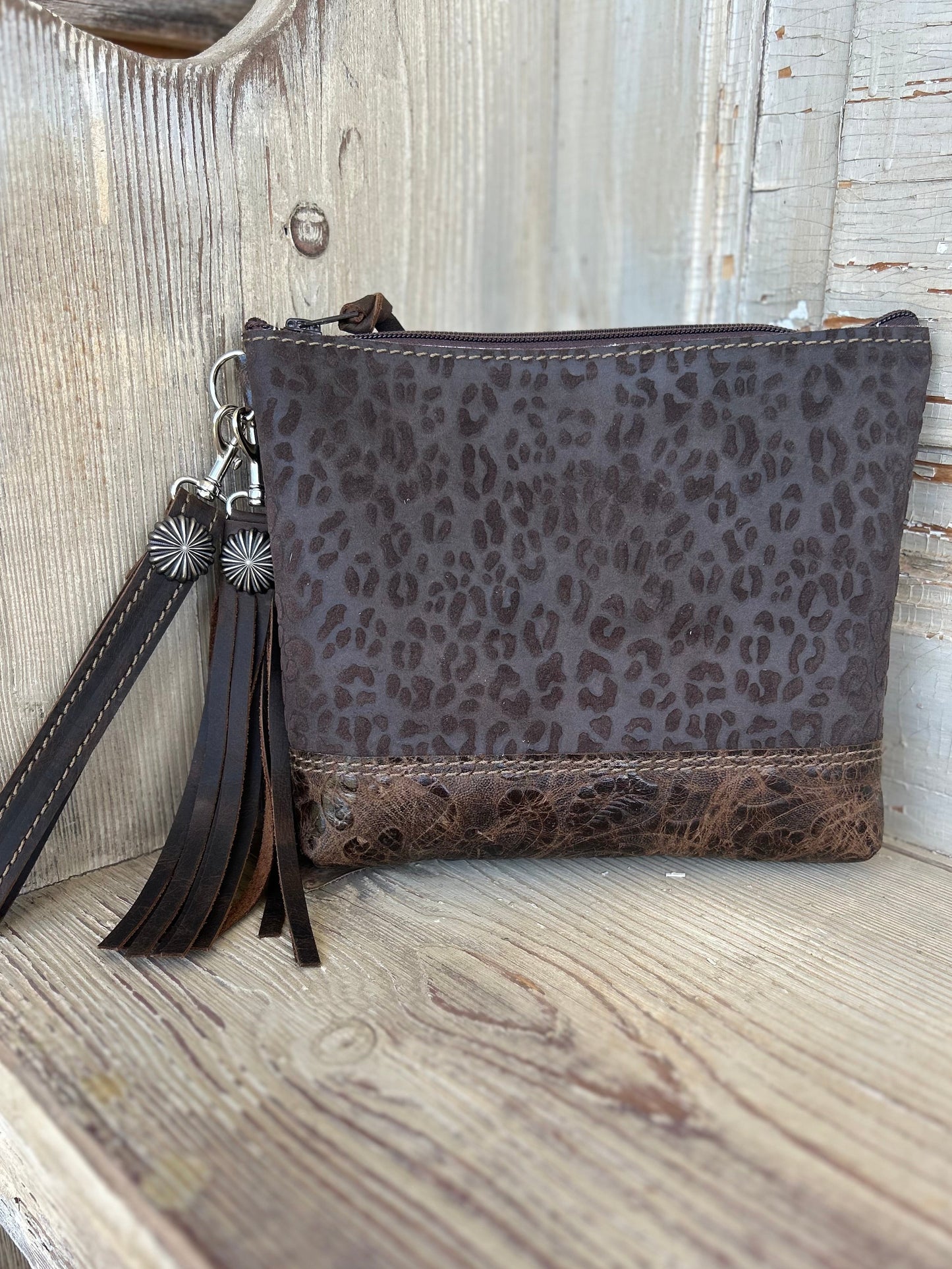 Chocolate Leopard Makeup Bag
