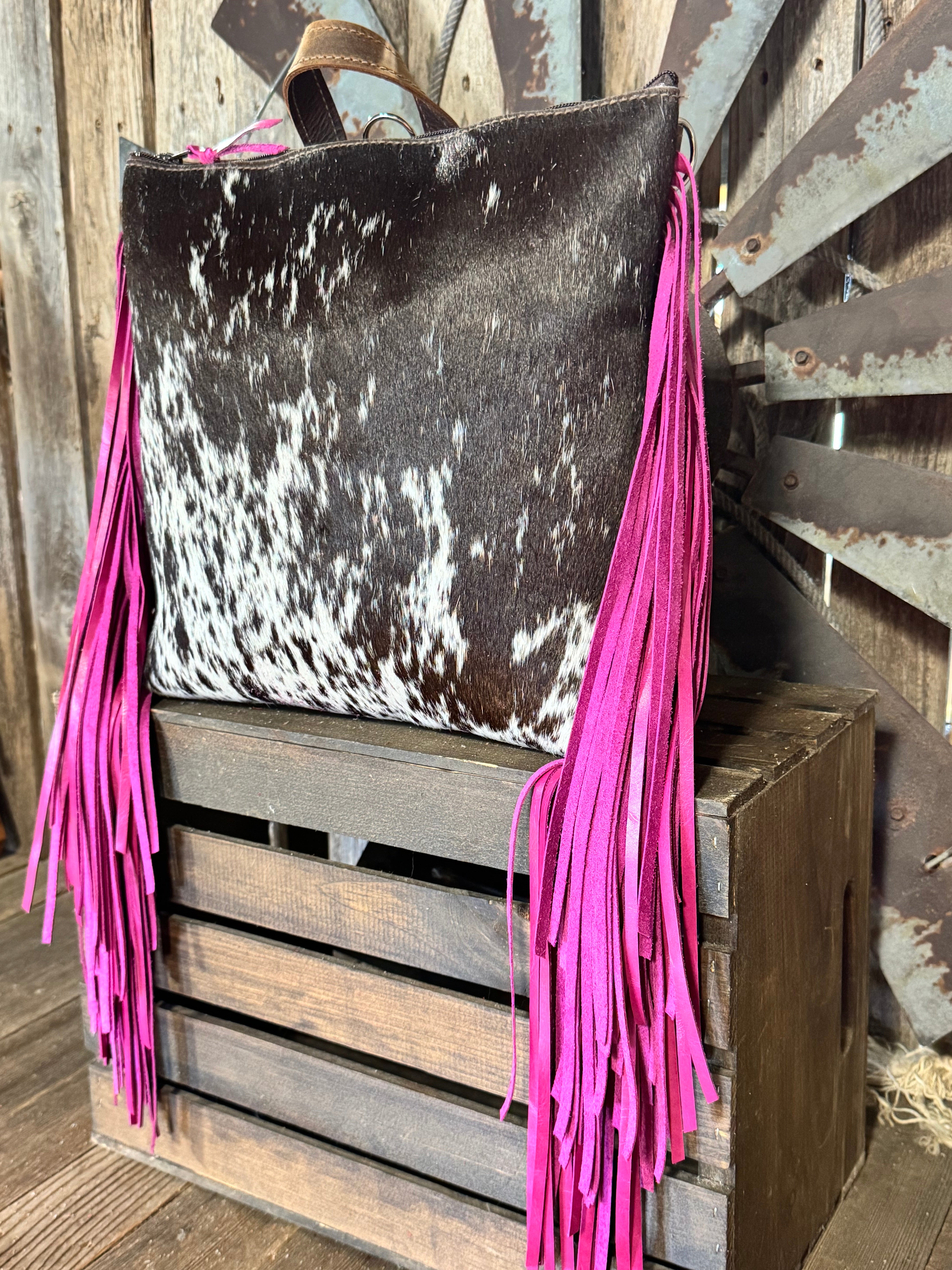 Small Purse Pack Pink Fringe