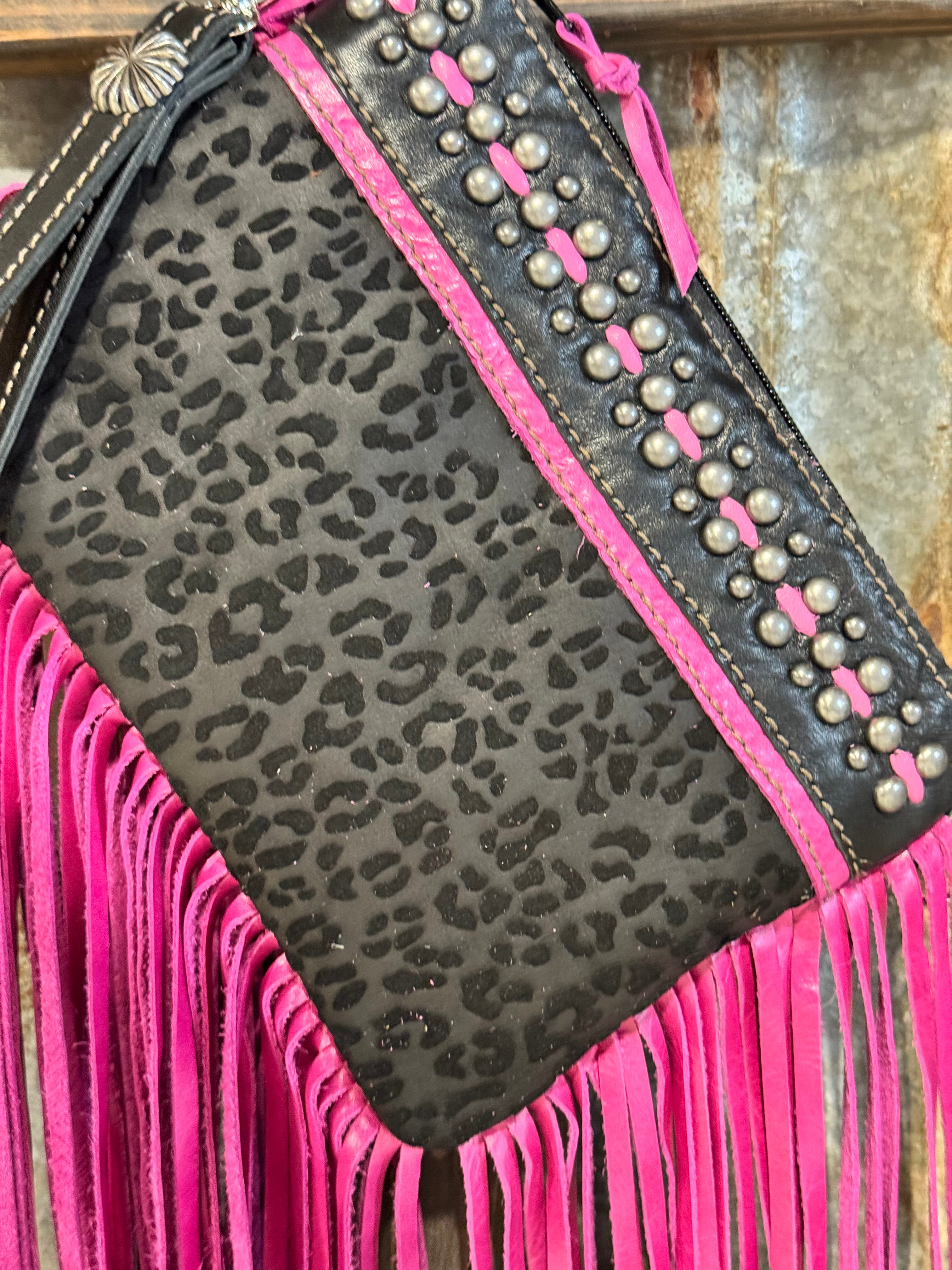 Mother Bucker Blk/Pink w/Fringe