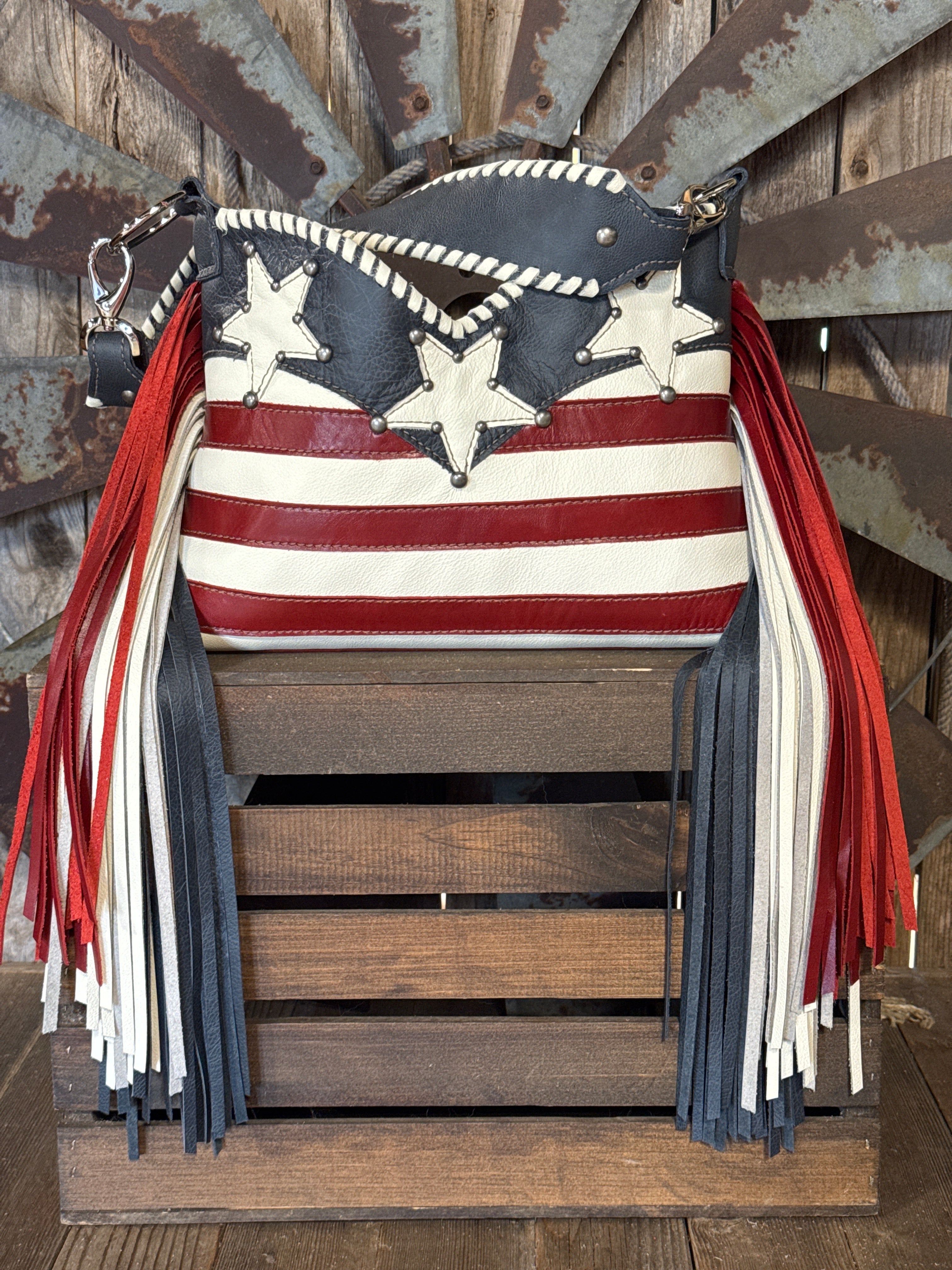 Small Boot Top USA w/Fringe