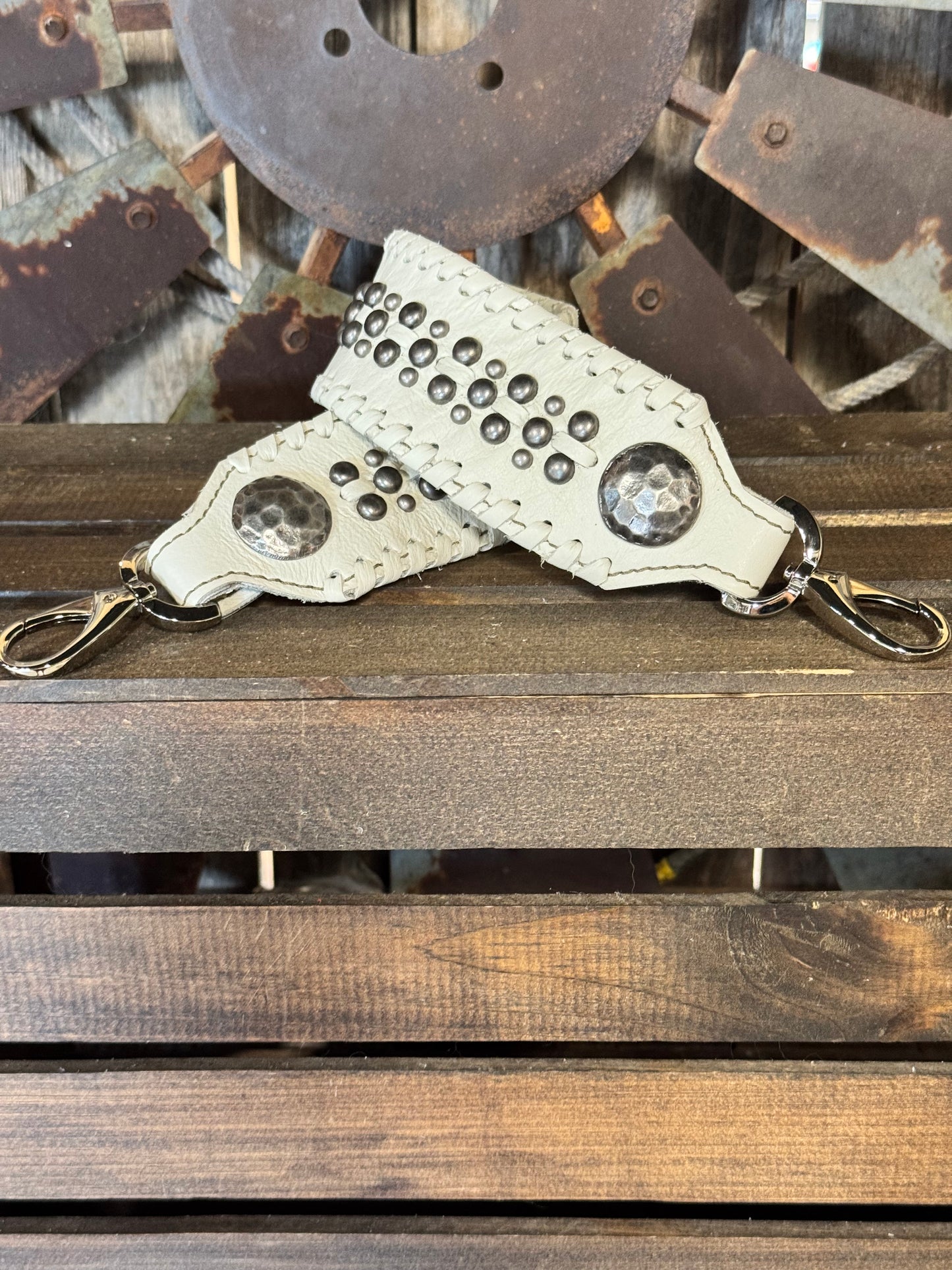 Off White Boujee Shoulder Strap w/Silver