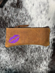 Purple Lip Cosmetic Bag