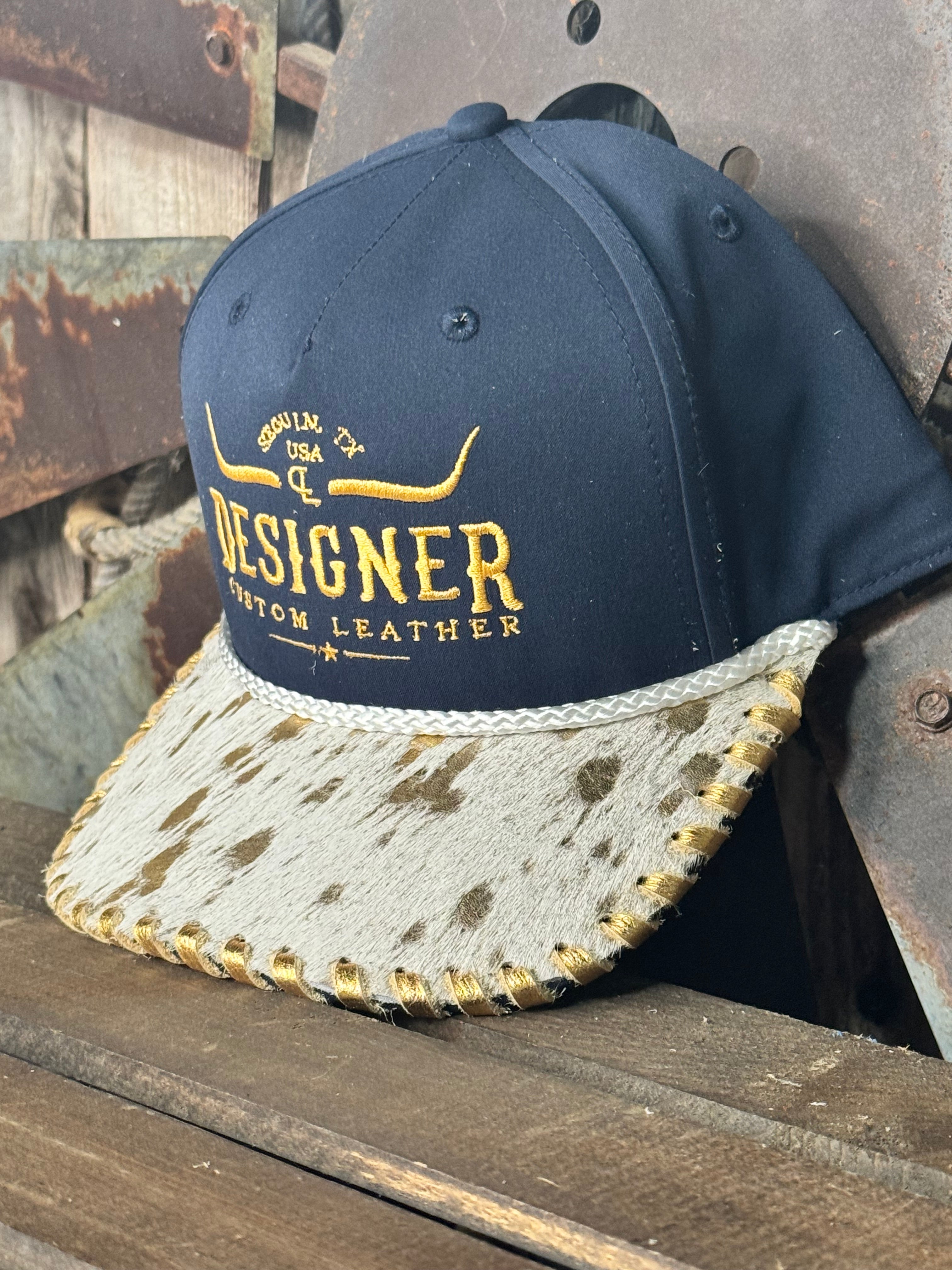 Navy with Gold Acid Wash Hat