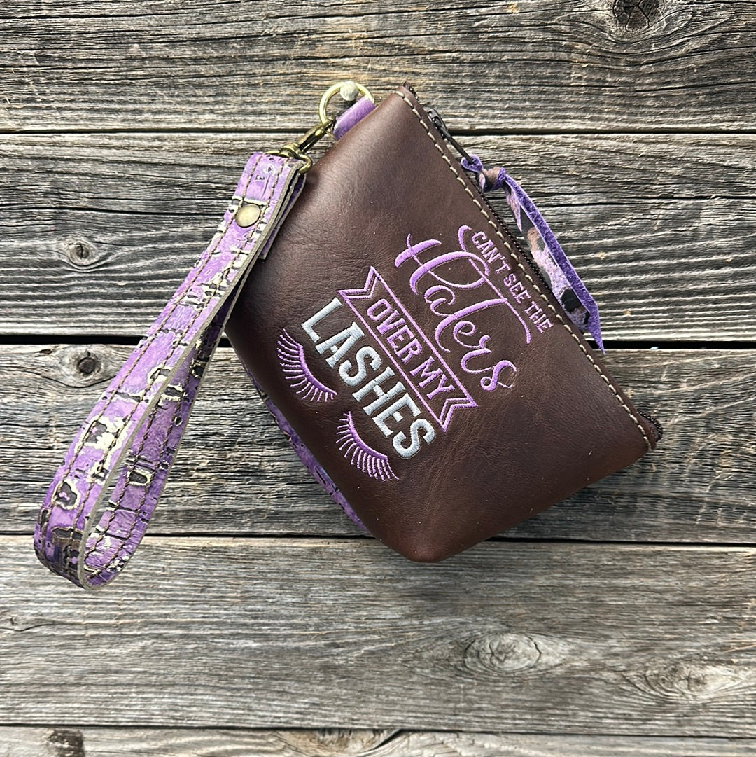 Small Purple Cant See The Haters Makeup Bag