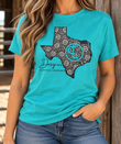 Turquoise Texas Logo T-Shirt