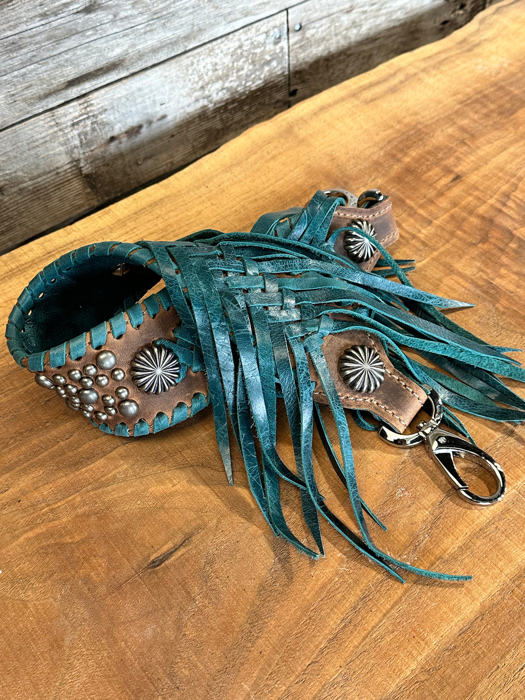 Fringe Shoulder Strap Teal