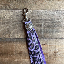 Load image into Gallery viewer, Purple Leopard Tassel with Concho
