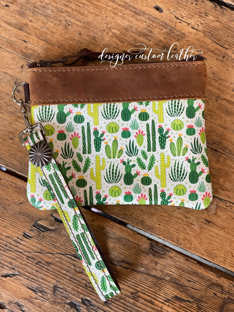 Cactus Catch All Wristlet