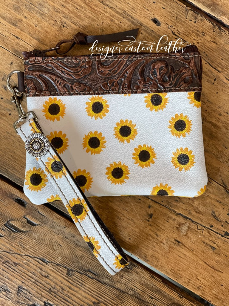 Sunflower Catch All Wristlet