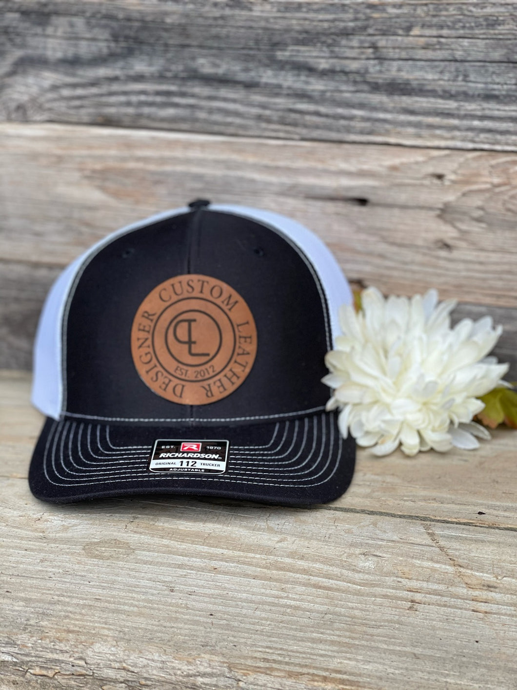 Richardson 112 Black with Leather Patch