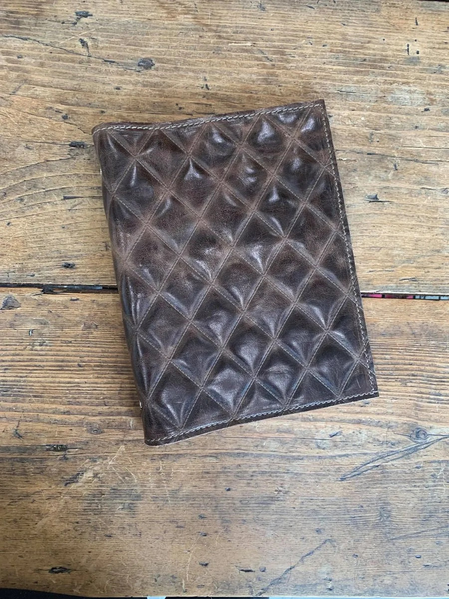 Brown Quilted Mini Binder