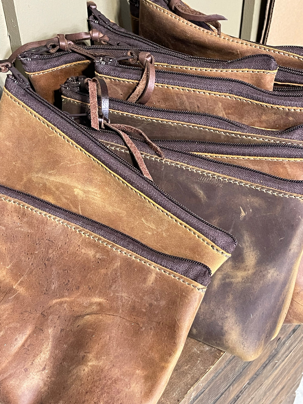 Saddle Leather Makeup Bag